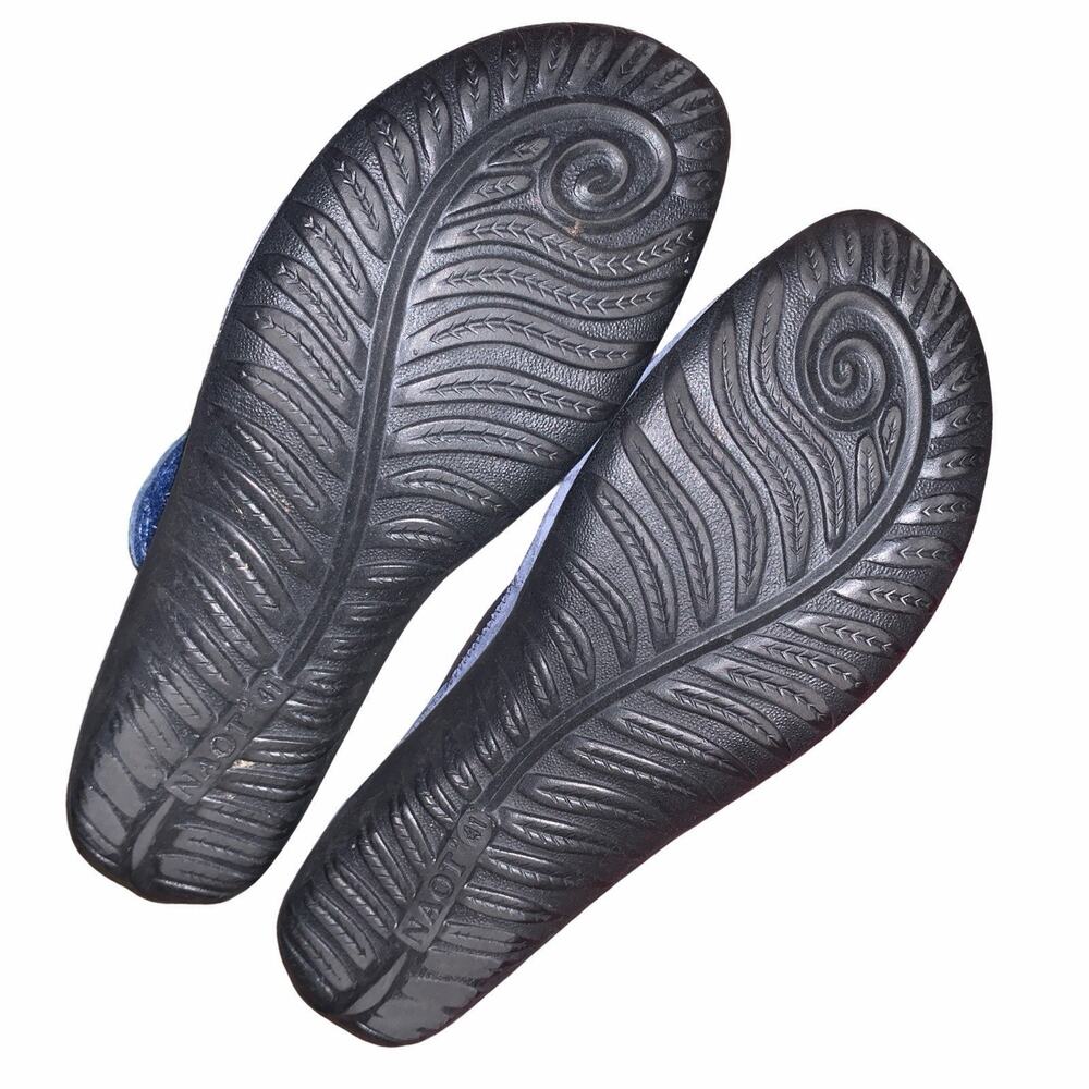 NAOT Women's Kirei Mary Jane Shoes Gray Leather Suede Size 10 EUR 41 - Picture 3 of 6